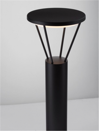 Stalp exterior Nova Luce VIRTUS 9030573 LED 16W 3000K 1190lm Sandy Black Die-Casting Aluminium & Polycarbonate Frost   IP65 [9]