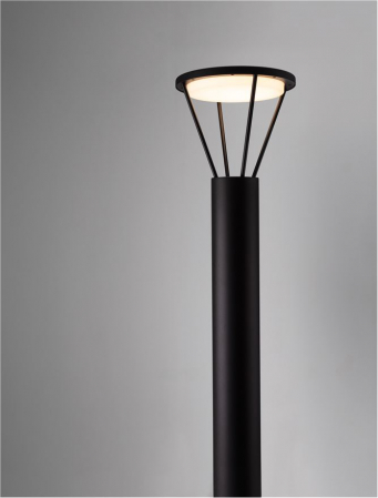 Stalp exterior Nova Luce VIRTUS 9030575 LED 16W 3000K 1195lm Sandy Black Die-Casting Aluminium & Polycarbonate Frost   IP65 [6]