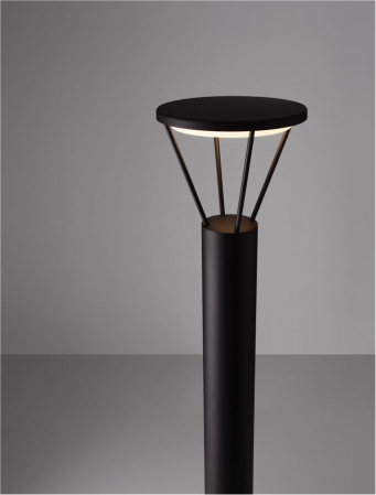 Stalp exterior Nova Luce VIRTUS 9030575 LED 16W 3000K 1195lm Sandy Black Die-Casting Aluminium & Polycarbonate Frost   IP65 [4]