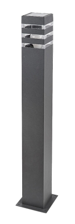 Stalpi - Stalp exterior Rabalux Ankara E27 aluminiu anthracite stil modern, IP44 7380