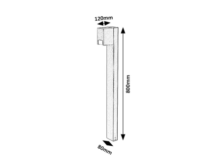 Stalp exterior Rabalux Cernon GU10 aluminiu black stil modern, IP44 77056 [3]