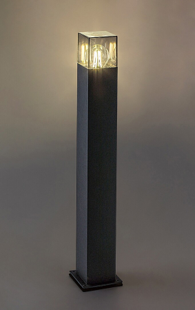 Stalp exterior Rabalux Loanda E27 aluminiu black stil modern, IP44 77082 [3]