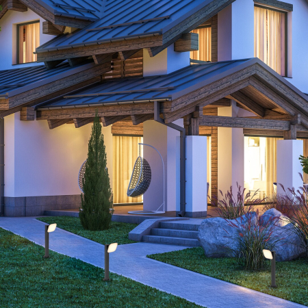 Stalp exterior Rabalux Odiel LED 12W 750lm 3000KK aluminiu black stil modern, IP44 77059 [6]
