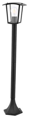 Stalp exterior Rabalux Taverna E27 aluminiu black stil clasic, IP44 7129 [1]