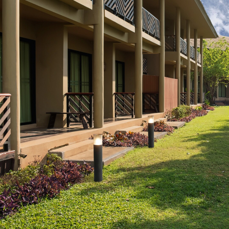 Stalp exterior Rabalux Teplice E27 1x MAX 12W  aluminiu plastic negru mat IP44 [5]