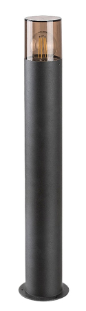 ILUMINAT - Stalp exterior Rabalux Teplice E27 aluminiu mat black stil modern, IP44 7159