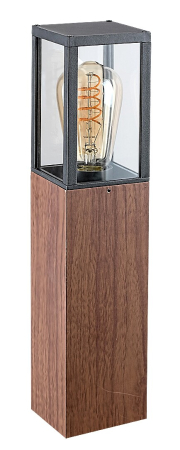 ILUMINAT EXTERIOR - Stalp exterior Rabalux Wales E27 1x MAX 60W  aluminiu sticlă stejar IP44