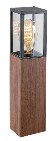 Stalp exterior Rabalux Wales E27 1x MAX 60W  aluminiu sticlă stejar IP44 [1]