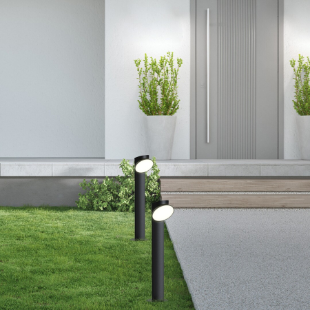 Stalp exterior Rabalux Wengen LED 12W 790lm 3000K aluminiu plastic negru alb IP54 [12]