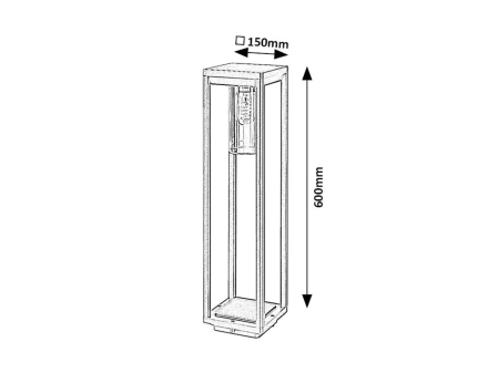 Stalp exterior Rabalux Zernest  E27    aluminiu black stil modern 230V, 50Hz IP54 77087 [5]