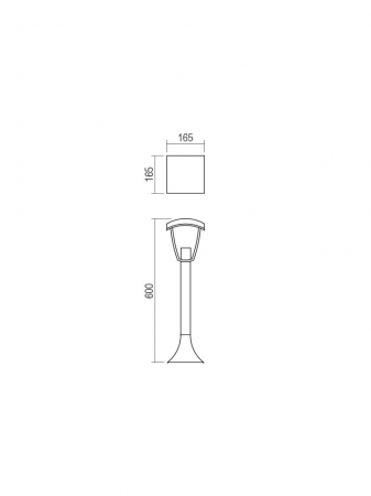 Stalp exterior Smarter Edmond 9157 Aluminiu turnat Negru mat E27 1X28W   IP44 [1]