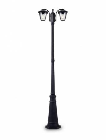 ILUMINAT EXTERIOR - Stalp exterior Smarter Edmond 9158 Aluminiu turnat Negru mat E27 2X28W   IP44