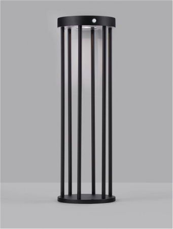 Stalp exterior solar cu senzor Nova Luce AIGO 9030582 LED 1.70W 3000K 107lm Sandy Black Die-Casting Aluminium & Clear Glass   IP65 [3]