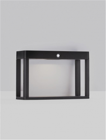Stalp exterior solar cu senzor Nova Luce BERNI 9030565 LED 1.70W 3000K 88lm Sandy Black Die-Casting Aluminium & Clear Glass   IP65 [2]