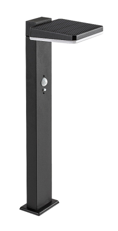 Stalp exterior solar Rabalux Lasset LED 4,4W 200lm 4000KK aluminiu black stil modern DC 3.7V IP54 77079 [1]