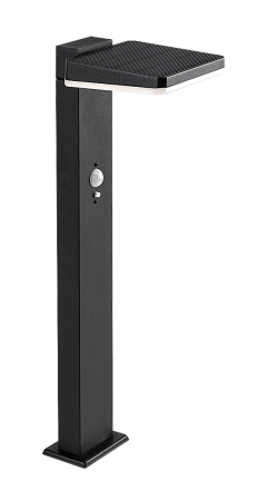 Stalpi - Stalp exterior solar Rabalux Lasset LED 4,4W 200lm 4000KK aluminiu black stil modern DC 3.7V IP54 77079