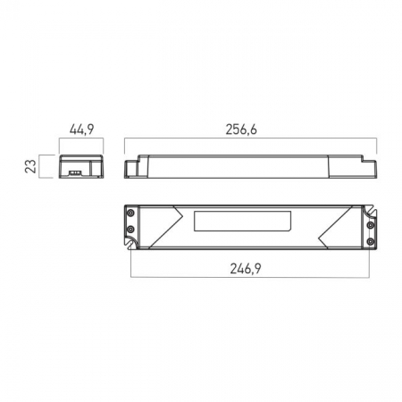 Sursa alimentare banda LED interior Arelux ATS24.300IP44, 300W, 24V, Policarbonat, Negru, IP44 [1]