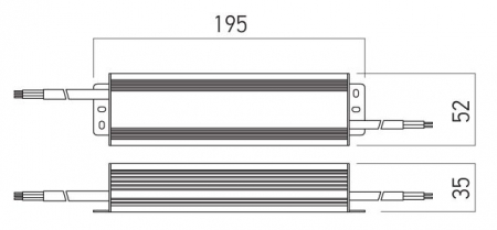 Sursa alimentare banda LED interior/exterior Arelux AT24.60IP67, 60W, 24V, Aluminiu, Alb, IP67 [1]