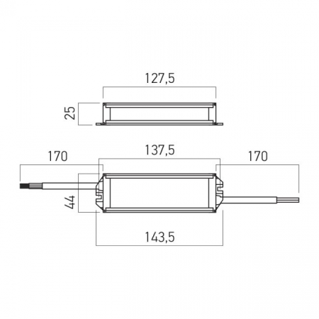 Sursa alimentare banda LED interior/exterior Arelux ATN24.100IP67, 100W, 24V, Aluminiu, Negru, IP67 [1]