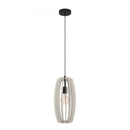 BF LUSTRE - Pendul Eglo Bajazzara, gri, lemn, 1XE27, L. 110 cm, 900502