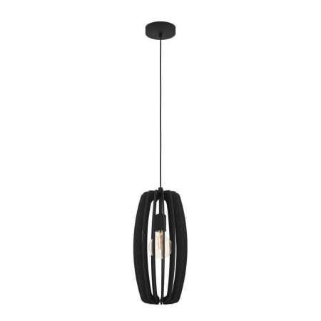 BLACK FRIDAY 2024 - Pendul Eglo Bajazzara, negru, lemn, 1XE27, L. 110 cm, 900504