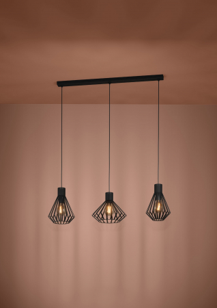 Suspensie EGLO Basidano E27 3x40W  lm Otel Black IP20 [3]