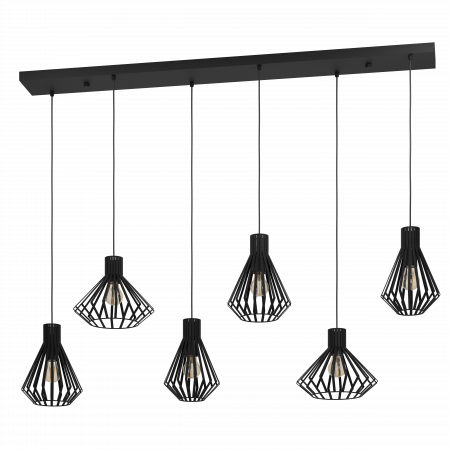 EGLO INTERIOR - Suspensie EGLO Basidano E27 6x40W  lm Otel Black IP20