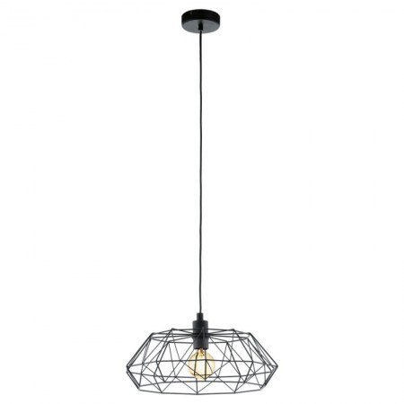 ILUMINAT - Suspensie Eglo Carlton 2, negru mat, 1XE27, 49487