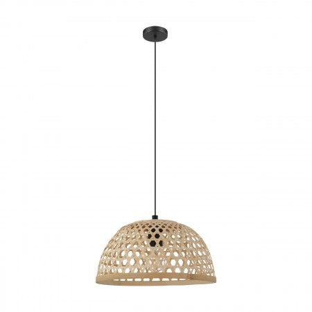BLACK FRIDAY 2024 - Suspensie Eglo Claverdon, negru, lemn, 1XE27, D. 37 cm, 43253