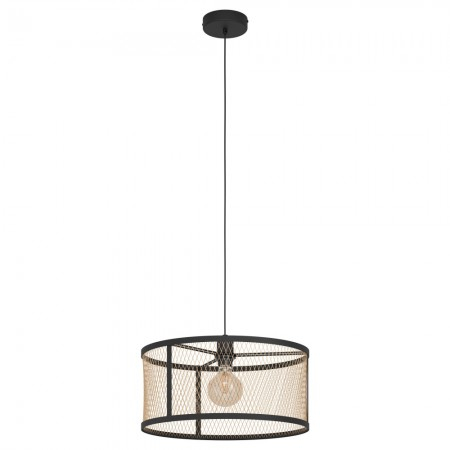 BLACK FRIDAY - Suspensie Eglo Dellow, negru/alama, 1XE27, D.45 cm, 43604