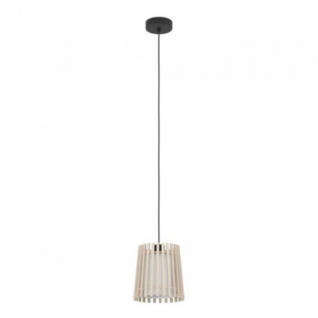 Suspensie Eglo Fattoria, maro, lemn, textil, 1XE27, L.110 cm, 900902 [2]