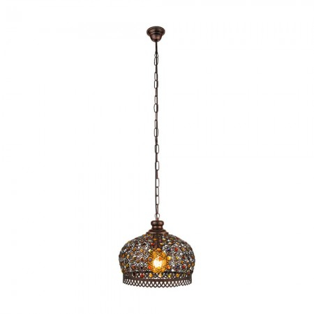Suspensie Eglo Jadida, multicolor, cupru antichizat, 1xE27, D.33 cm, 49764 [0]