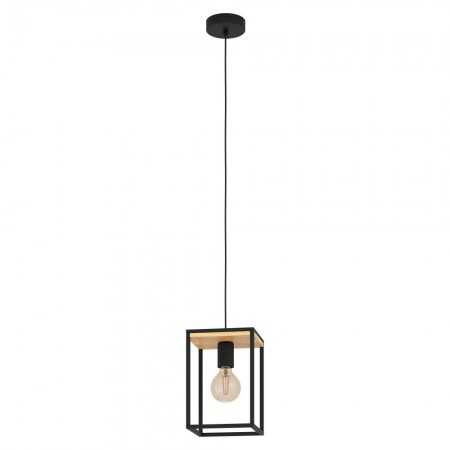 EGLO INTERIOR - Suspensie Eglo Libertad, negru mat, 1XE27, L.18 cm, 99795