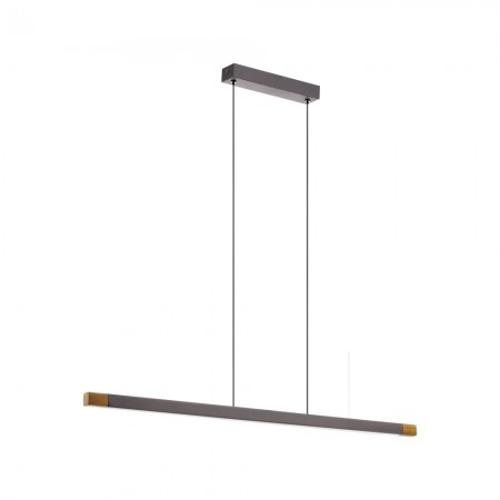 Lustre - Suspensie Eglo Lisciana, gri mat, LED, 18W, 2000 lumeni, alb cald 3000K, L.85 cm, 900174