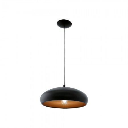 BF LUSTRE - Suspensie Eglo Mogano 1, negru mat, 1XE27, D.40 cm, 94605