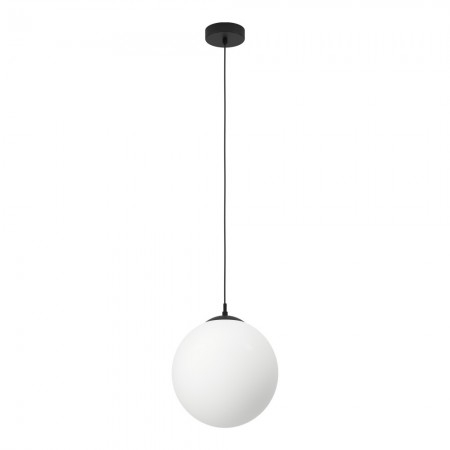 Lustre - Suspensie Eglo Rondo, negru mat, sticla, 1XE27, D.30 cm, 900511