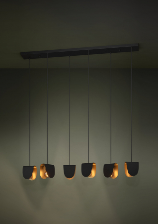 Lustra EGLO SERENARA 390184, E27 6X40W, Negru, Auriu [2]
