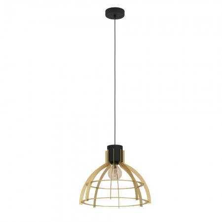 BLACK FRIDAY 2024 - Suspensie Eglo Stillington, negru/auriu, 1xE27, D.42 cm, 43767