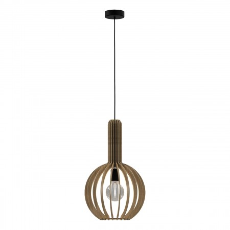 BF PENDULE - Pendul Eglo Velasco, lemn natur, 1XE27, D. 31 cm, 900151