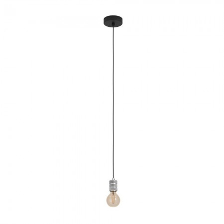 BF PENDULE - Pendul Eglo Yorth, metal, negru, argintiu, 1XE27, H. 150 cm, 43802