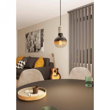 Pendul Eglo Yorth, metal, negru, argintiu, 1XE27, H. 150 cm, 43802 [2]