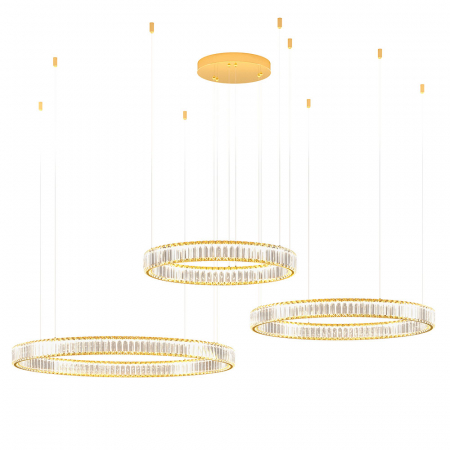 Suspensie Incanti Akala LED 142W 3000K 11076lm  3 Step Dimming Metal Gold Decoratiuni Cristal IP20