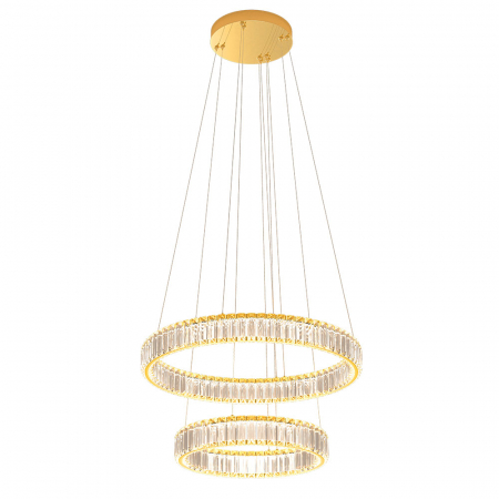 Lustre - Suspensie Incanti Akala LED 58W 3000K 4524lm 3Step Dimming Metal Gold Decoratiuni Cristal IP20