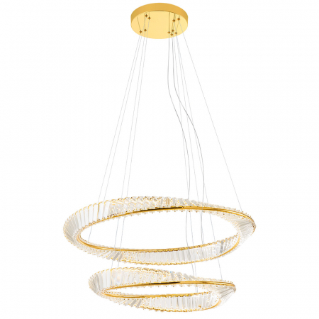 Suspensie Incanti Oblige LED 73W 3000K, 4000K, 6000K 5606lm 3Step Dimming Metal Gold Decoratiuni Cristal IP20