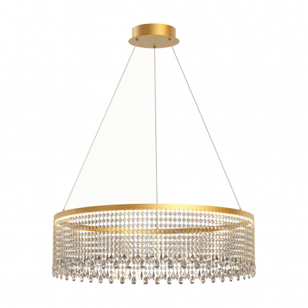 Lustre - Suspensie Incanti Vanesia LED 47W 3000K, 4000K, 6000K 3800lm 3Step Dimming Aluminiu  auriu periat, decorațiuni din cristal IP20