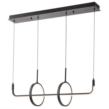 Lustre - Suspensie LED Olimp 01-2705, 40W, 2620lm, lumina calda / neutra / rece, negru + alb