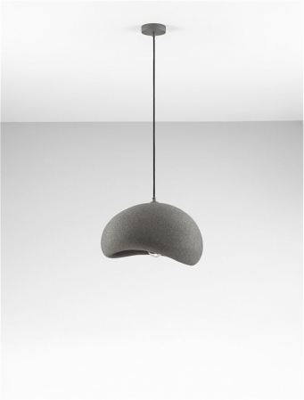 Suspensie Nova Luce 9002671 AERE E27 1x12W  Polyurethane & Resin Stone Gray 400mm x 320mm IP20 [2]