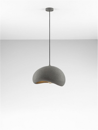 Suspensie Nova Luce 9002671 AERE E27 1x12W  Polyurethane & Resin Stone Gray 400mm x 320mm IP20 [3]