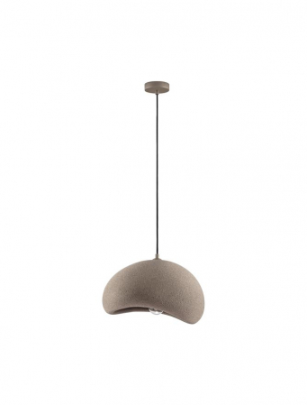 Suspensie Nova Luce 9002672 AERE E27 1x12W  Polyurethane & Resin Stone Brown 400mm x 320mm IP20