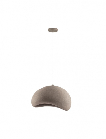 Suspensie Nova Luce 9002674 AERE E27 1x12W  Polyurethane & Resin Stone Brown 500mm x 400mm IP20